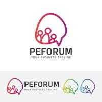 People forum vector logo design