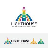 Lighthouse vector logo design template