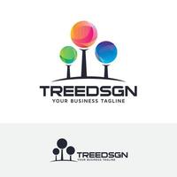 Tree vector concept logo design