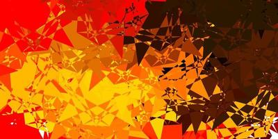 Light Red, Yellow vector pattern with polygonal shapes.