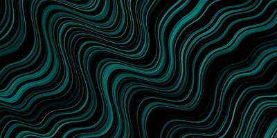 Dark Green vector backdrop with curves.