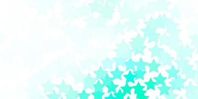 Light Green vector pattern with abstract stars.