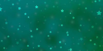 Light Green vector background with small and big stars.