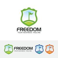Freedom castle vector logo design