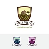 diseño de logotipo de vector de granja