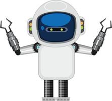 A robot on white background vector