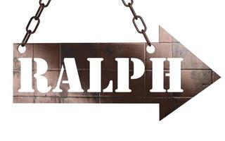 Ralph word on metal pointer photo