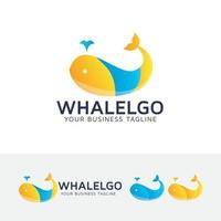 diseño de logotipo de vector de ballena