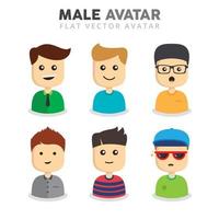 Set vector of male avatars