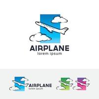 Airplane vector logo design