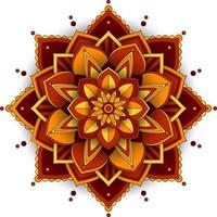 Vintage mandala with thin lines vector