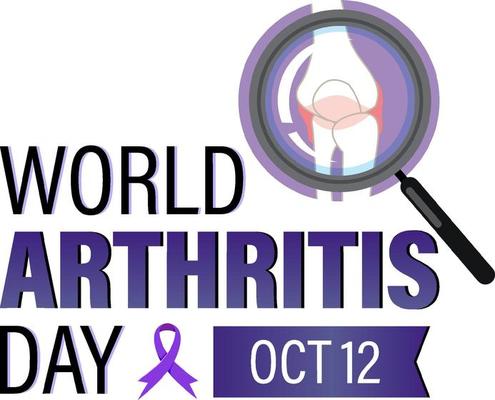 World arthritis day word banner design