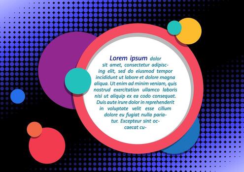 Abstract round background template vector