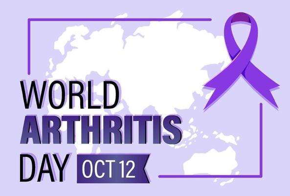 World arthritis day word banner design