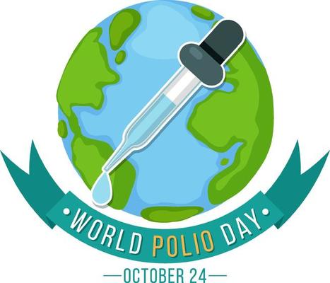 World Polio Day Occtober 24 typography design