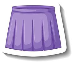 Purple pleated skirt in cartoon style vector