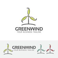 Green energy logo design template vector