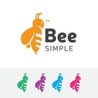 diseño de logotipo de vector de abeja