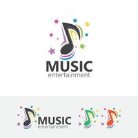 Music vector logo design