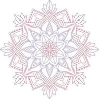 Vintage mandala with thin lines vector