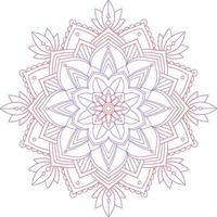 Vintage mandala with thin lines vector