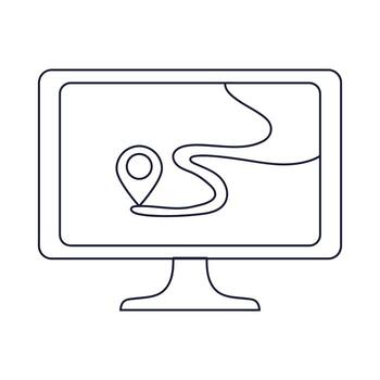 puntero de navegación de computadora lineal vector