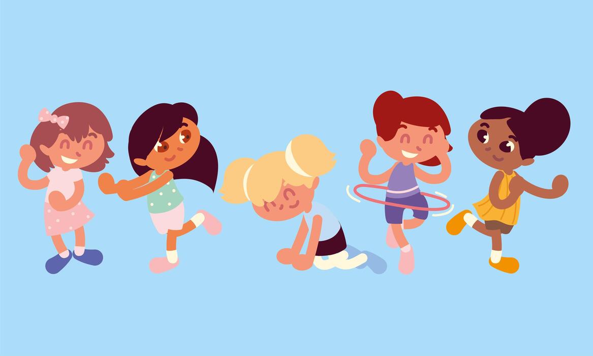 African American Kids Playing Vector Art, Icons, and Graphics for Free