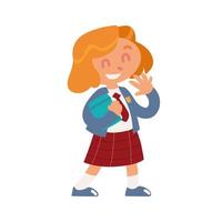 schoolgirl in uniform vector