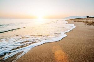 Colorful sunset over the sea. photo