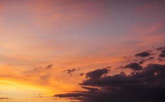 Fantastic sunset in the mountains cumulus clouds. photo