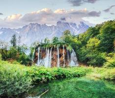 A photo of fishes swimming in a lake, taken in the national park Plitvice Croatia