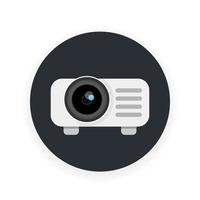 Projector icon in flat style vector