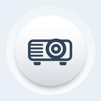 icono de proyector, símbolo de equipo de video vector