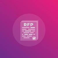 rfp, solicitud de propuesta, vector icono transparente