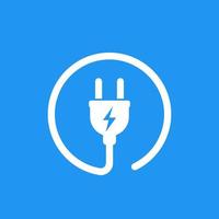 icono de enchufe electrico vector