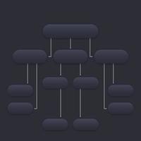 flowchart vector template, dark version