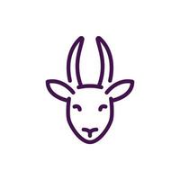 gazelle line icon on white vector