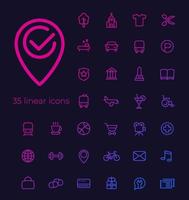 line vector icons for apps and web