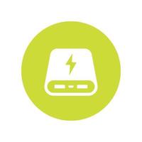 icono de banco de energía, cargador portátil vector