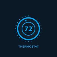 thermostat, temperature control vector