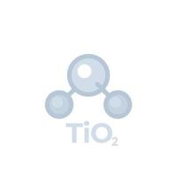 titanium dioxide, TiO2 molecule, icon isolated on white vector