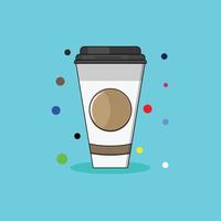 a simple coffee cup illustration vector