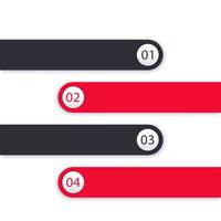 1, 2, 3, 4 pasos, línea de tiempo, elementos infográficos vector