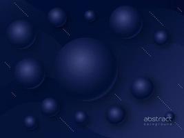 Abstract background with dark spheres, vector