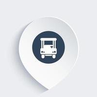 Golf cart icon on mark vector