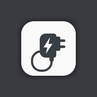 Mobile charger icon vector