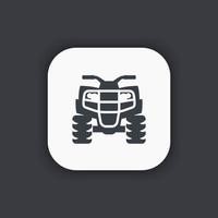 quad bike icon, atv, all terrain vehicle, quadricycle vector