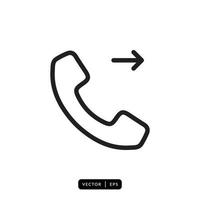 Telephone Icon vector - Sign or Symbol