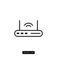 Router Icon Vector - Sign or Symbol