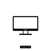 Monitor Icon Vector - Sign or Symbol